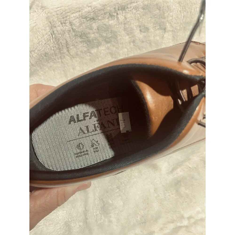 Alfani Quincy Men's Dress Shoes Brown Leather Oxford Size 8M NWNT